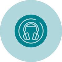 Headphones Circle Vector Icon