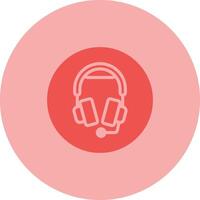 Headphones with Microphone Vector Icon