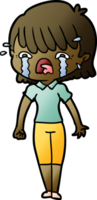 cartoon girl crying png