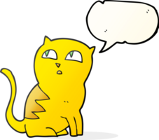 hand drawn speech bubble cartoon cat png