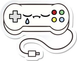 sticker of a cute cartoon game controller png