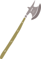 tecknad serie klotter medeltida halberd png