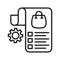 Shopping List  icon in vector. Logotype vector