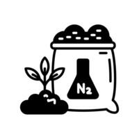 nitrato fertilizantes icono en vector. logotipo vector