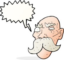 cartoon angry old man with speech bubble png