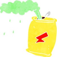 cartoon fizzing soda can png