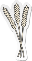 sticker of a cartoon wheat png