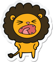 pegatina de un león de dibujos animados png