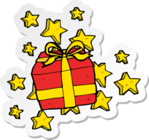 adesivo de presentes de natal de desenho animado png