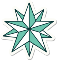 adesivo de tatuagem em estilo tradicional de uma estrela png