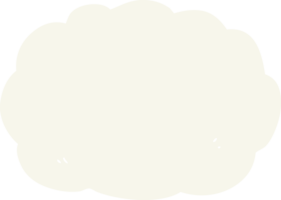 nuvola di cartone animato in stile colore piatto png