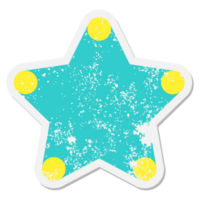 star decorative element grunge sticker png