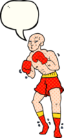 hand drawn comic book speech bubble cartoon boxer png