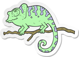 pegatina de un camaleón de dibujos animados png