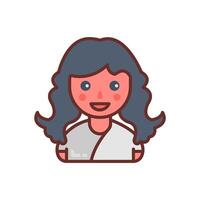 Wavy Hair icon in vector. Logotype vector