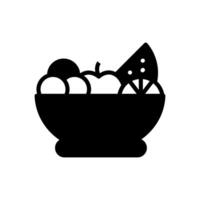 Fruta ensalada icono en vector. logotipo vector