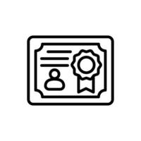 Certificate  icon in vector. Logotype vector