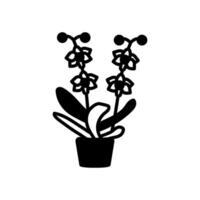 orquídea icono en vector. logotipo vector