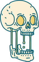 iconic tattoo style image of a skull png