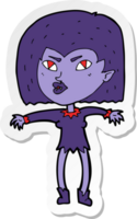 sticker of a cartoon vampire girl png