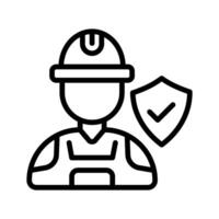 trabajador responsabilidad icono en vector. logotipo vector