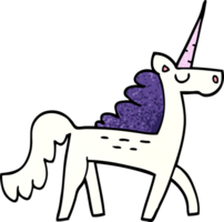 dessin animé doodle licorne mystique png