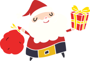 Hand gezeichnet Weihnachten Karikatur von kawaii Santa png