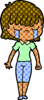 cartoon woman crying png