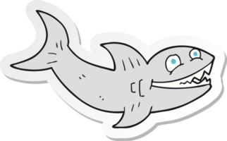 autocollant d'un requin de dessin animé png