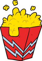 Cartoon-Box mit Popcorn png