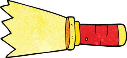 cartoon doodle lit torch png