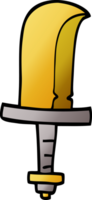 cartoon doodle golden sword png