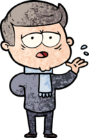 cartoon tired man png