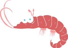 flat color illustration of shrimp png