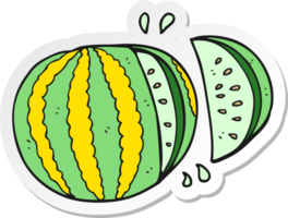 sticker of a cartoon watermelon png