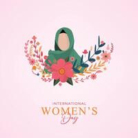 women's day poster, post, typographic  8 march, Multi-ethnic group of beautiful vector