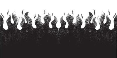 Spray Painted Graffiti Fire flame icon Sprayed isolated with a white background. graffiti Fire flame icon with over spray in black over vector