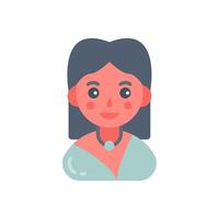 Adventurous Girl icon in vector. Logotype vector