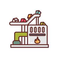 basura quemar icono en vector. logotipo vector