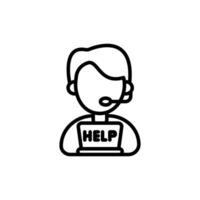 Help Center icon in vector. Logotype vector