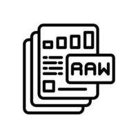 Raw Data icon in vector. Logotype vector