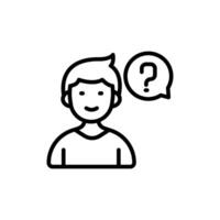 Customer Question icon in vector. Logotype vector