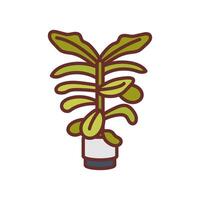 Fiddle Leaf Fig icon in vector. Logotype vector