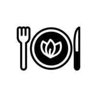 Vegan Menu  icon in vector. Logotype vector