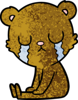 crying bear cartoon chraracter png