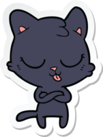 adesivo de um gato de desenho animado png