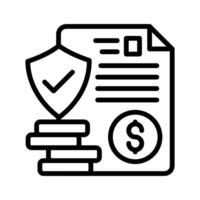 Insurance Document icon in vector. Logotype vector