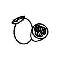 Passion Fruit  icon in vector. Logotype vector