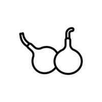 Bottle Gourd  icon in vector. Logotype vector