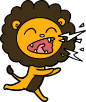 cartoon running lion png